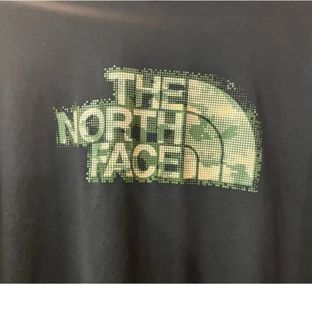 The North Face Men's Black Camo Logo Short Sleeve Soft Knit T-Shirt Size XXL